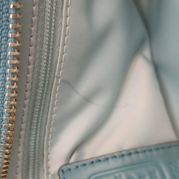 Coach Teal Pleated Taylor Satchel 25252 - Picture 9 of 16
